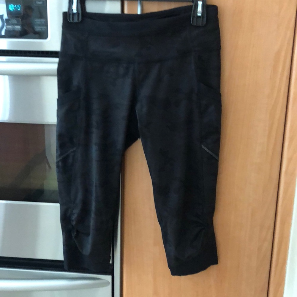 Lulu lemon black camo crops